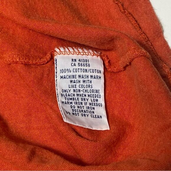 Polo Ralph Lauren Orange Long Sleeve Crewneck Tee Shirt Men's Size XL - Picture 2 of 12